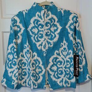 Vintage Painted Pony Blue Jacket Caribbean Tangier Size XL New With Tags